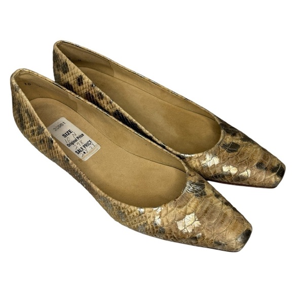 Stuart Weitzman Snipper Flats In Honey Mica Python womens shoes 10 N - Picture 3 of 14
